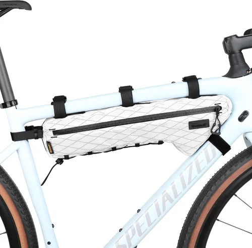 Vista 16 de Rhinowalk Bolsa de Marco Frontal de Bicicleta Bolsa Bajo Tubo Superior Triangular Accesorios de Ciclismo de 1.7L de Nylon Ligero para Bicicleta