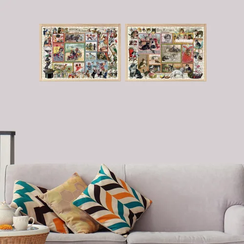 Vista 3 de Anatolian Puzzle - Cute Kittens - Perros de cómic, rompecabezas de 2 x 500 piezas, #3611