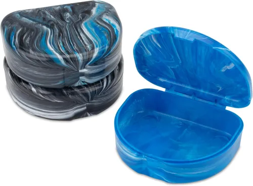 Vista 29 de Practicon Estuches para Retenedores de Mármol, Estuche para Alineador de Ortodoncia, Soporte para Protector Bucal (Paquete de 3) (Algodón de Azúcar)