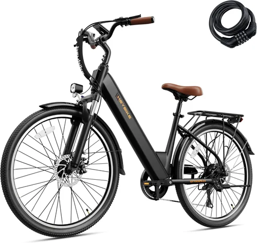 Vista 18 de Heybike Bicicleta eléctrica Cityscape 2.0 para adultos con motor de pico de 1200 W, batería extraíble de 468 Wh, bicicleta eléctrica de 50 millas