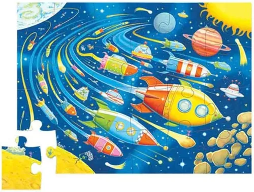 Vista 2 de Crocodile Creek, Puzzle Mini Canister Space Race 24 Pieza