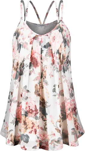 Vista 15 de Lindas camisetas sin mangas con cuello en V para mujer