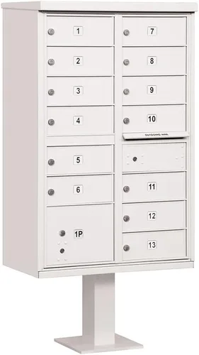 Vista 9 de Salsbury Industries 3313BLK-U 13 B Tamaño de Puertas, Unidad de Caja de Cluster Tipo IV Acceso USPS, Negro