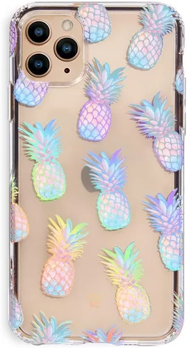 Vista 9 de VELVET CAVIAR Funda brillante iridiscente para iPhone 11 Pro, funda protectora estética para mujer (cuarzo ópalo azul)