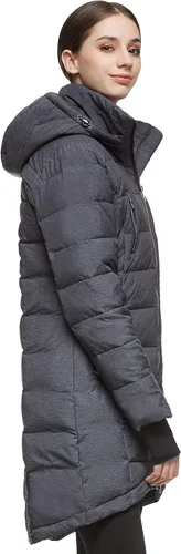 Vista 4 de Orolay - Chaqueta de plumón para mujer, abrigo de longitud media