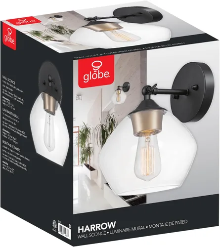 Vista 9 de Globe Electric Covington aplique de pared para exteriores, color negro 44214