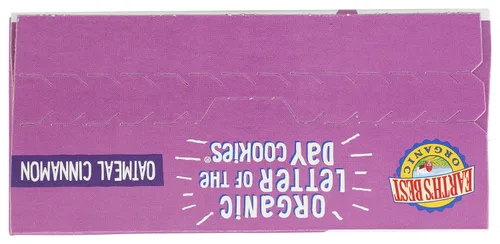 Vista 6 de Earth's Best Galletas orgánicas de la letra del día para niños de 2 años en adelante, sabor a canela y avena, caja de 5.3 onzas