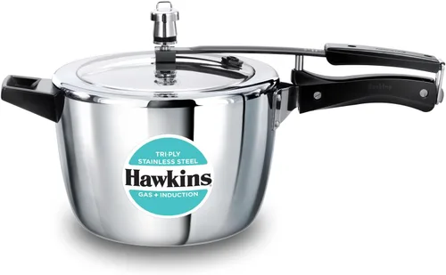 Vista 13 de HAWKINS Olla a presión de acero inoxidable triple, con tapa interior y cocina de inducción (HSST15) 1.5 litros, color plateado