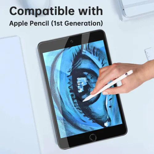 Vista 4 de Paquete de 2 protectores de pantalla para iPad Mini 5 Película de vidrio templado ultra transparente para iPad Mini 4 2015 Protector de pantalla