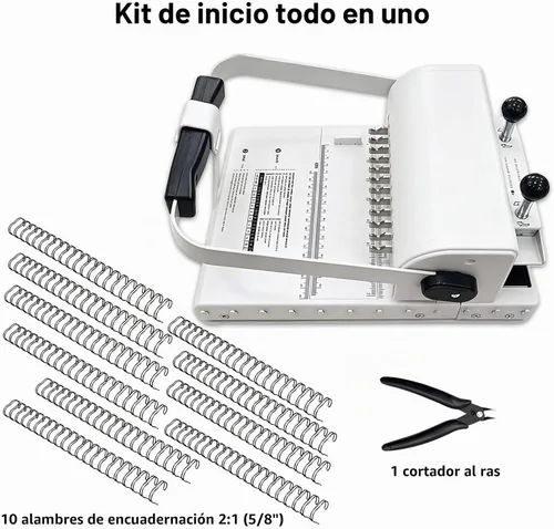 Vista 2 de Universal Cinch Binding Machine Hole Pitch 2:1 & Book Binding Kits