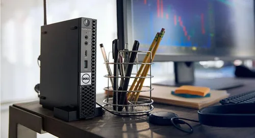 Vista 6 de Dell Optiplex 7070 Micro PC de sobremesa Intel Core i5-9500T 16GB RAM DDR4 256GB SSD, WiFi, Bluetooth, teclado y mouse, Windows 11 Pro, negro