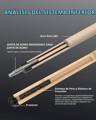 Vista 5 de KONLLEN 1.0 and 2.0 Carbon Pool Cue Series 1.0 Blue Smooth Grip