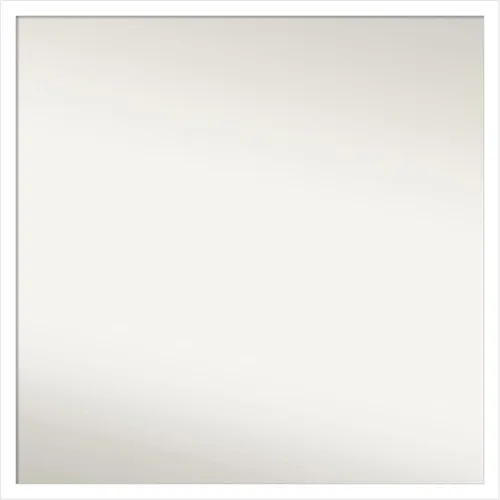 Vista 291 de Amanti Art Espejo de baño blanco para sobre el fregadero, 22 x 45 pulgadas, espejo de tocador rectangular blanco Lucie, marco de madera moderno
