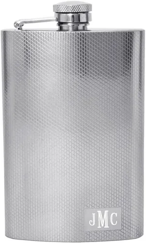 Vista 11 de Gifts Infinity - Petaca de acero inoxidable de 8 onzas, personalizable para padrino de bodas y dama de honor, grabada, Plateado