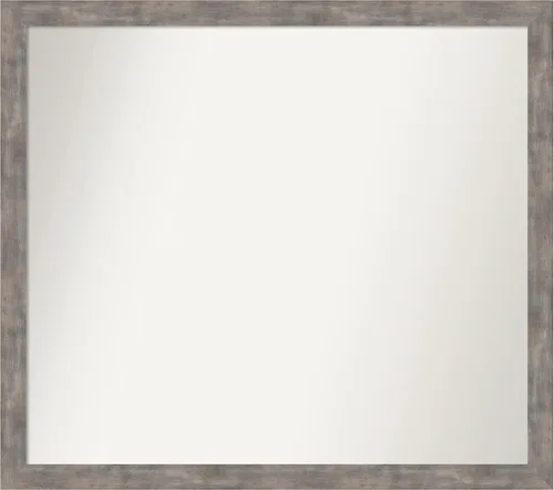 Vista 264 de Amanti Art Silver Bathroom Mirror for Over Sink, 26x45 Custom Made Marred Pewter Rectangle Vanity Mirror, Oversize Casual Wood Frame, Hangs Estaño