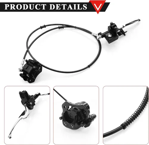 Vista 4 de PRO BAT Sistema de pinza de freno de disco hidráulico trasero con pastillas y rotor de disco para 50cc 110cc 125cc 150cc 200cc 250cc Quad Dirt Bike