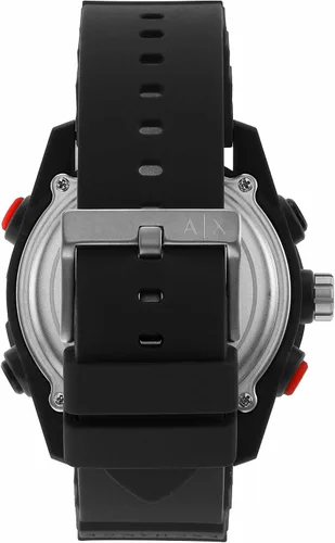 Vista 7 de AX Armani Exchange - Reloj de silicona analógico digital para hombre