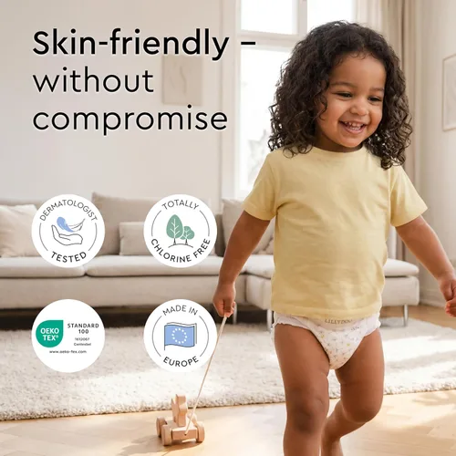 Vista 6 de LILLYDOO Pantalones de Pañal para Niños Pequeños - Talla 5 (24-35 libras), Suministro Quincenal (66 unidades), Amigables con la Piel, Ultra Suaves
