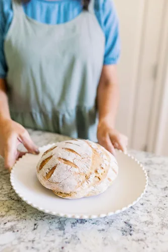 Vista 11 de Kit de inicio de masa madre - Suministros para hacer pan con dos cestas redondas de 9 pulgadas a prueba de Banneton con forros de lino para una