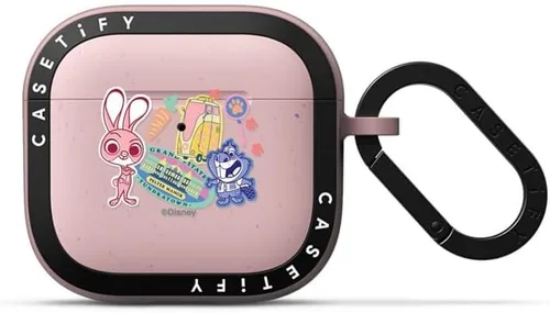 Vista 67 de CASETiFY AirPods Pro (1ª/2ª Gen) Estuche Bounce con Anillo [Colaboración Frozen] - Copo de Nieve de Anna - Taupe Mate