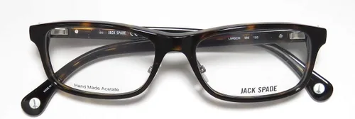 Vista 2 de Jack Spade Larson para hombremujer rectangular de borde completo auténtico coleccionable forma clásica gafas de gafasmarco de gafas marrón