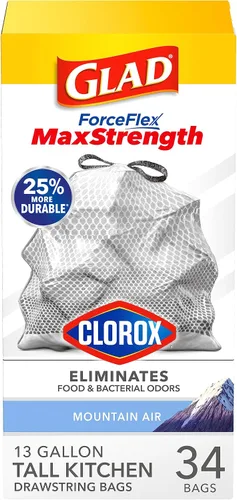 Vista 21 de Glad ForceFlex MaxStrength - Bolsas de basura para cocina, 13 galones, Bahama Bliss Febreze, 90 unidades (el paquete puede variar)