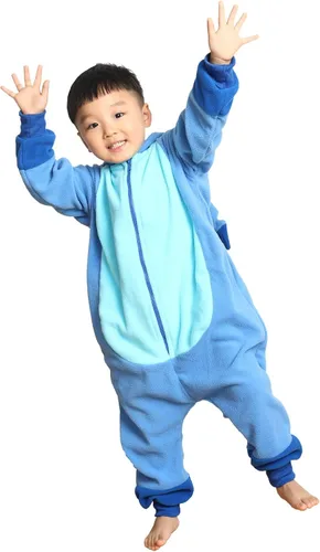 Vista 2 de OGU' DEAL Pijama de animal para niños, disfraz de una pieza para Halloween, cosplay, traje de dibujos animados para niños y niñas