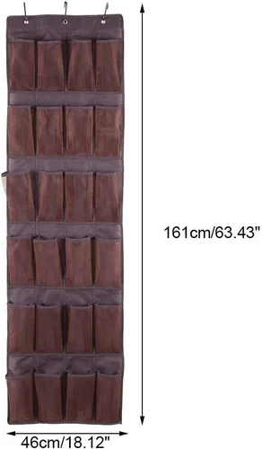 Vista 3 de Asixx Bolsa de zapatos, 24 bolsillos para zapatos o estantes colgantes para zapatos, organizador de armario para guardar zapatos, ahorra más espacio