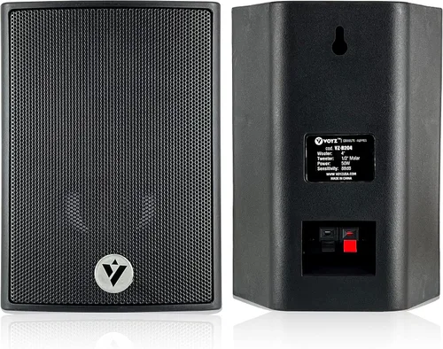 Vista 2 de VOYZ Altavoces montados en la pared de 2 vías para diversión en interiores y exteriores - Altavoces de 100 W de alto rendimiento con woofer de cono