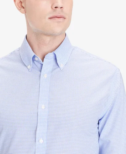 Vista 3 de Tommy Hilfiger Camisa de vestir para hombre, ajuste delgado, sin planchado, guinga