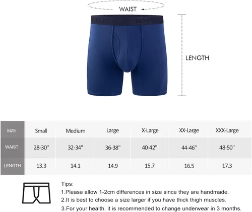 Vista 6 de BAMBOO COOL Ropa interior para hombre para hombre, excelente soporte en forma de U, ropa interior de viscosa de bambú suave (paquete de 4)