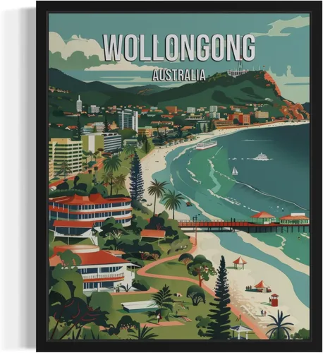 Vista 17 de Póster de paisaje de Adelaide Australia, arte de pared retro vintage, pintura de paisaje de la naturaleza, galería 23