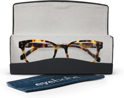 Vista 6 de eyebobs - Biff Premium Traditional and Blue Light Reading Glasses for Men and Women Square Frame for Narrow Faces
