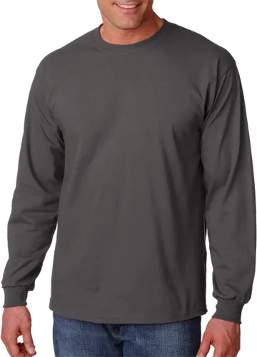 Vista 109 de Gildan - Camiseta de algodón y de manga larga para hombre, modelo G2400 (1) verde irlandés + (1) negro