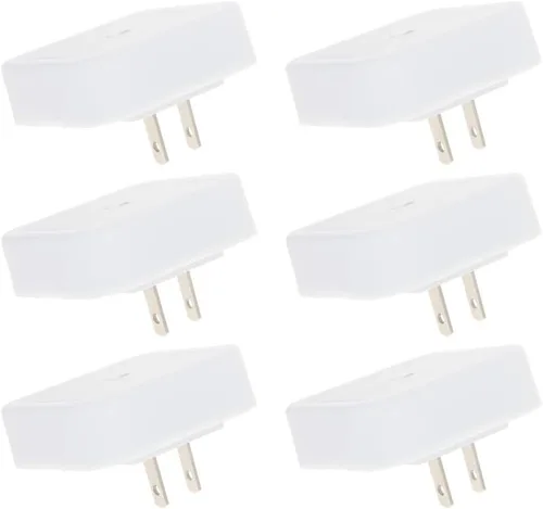 Vista 12 de Othmro 2 luces nocturnas enchufables, luz nocturna blanca enchufable, luz LED cálida de Navidad, luces de cama con sensor automático de atardecer a