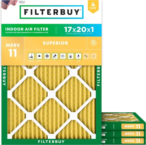 Vista 19 de Filterbuy Filtro de Aire 12x12x1 pulgadas MERV 11 Defensa Superior contra Mascotas y Alergias (Paquete de 4), Filtros de Reemplazo Electrostáticos