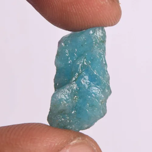Vista 3 de REAL-GEMS Aguamarina de cielo aguamarina suprema 100% natural, aguamarina áspera certificada, 8.65 Ct piedra aguamarina sin calefacción, De Las