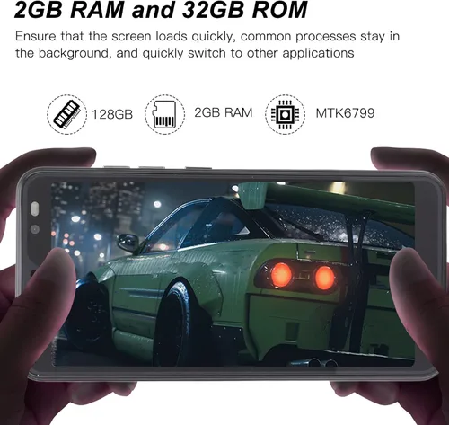 Vista 4 de ASHATA Teléfono celular Android desbloqueado, kit de teléfono inteligente de pantalla completa HD de 5.45 pulgadas, 2GB 32GB ROM Dual SIM Dual