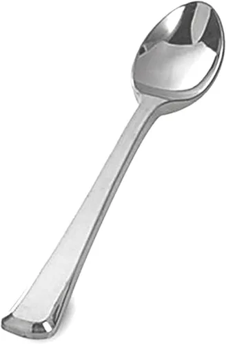 Vista 2 de Zappy 100 mini cucharas de plástico transparente, cucharas de postre y helado de 3.75 pulgadas (100)