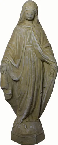 Vista 2 de 26in Virgen María Estatua de Piedra Color Arena del Desierto