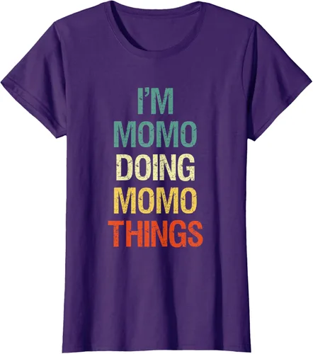 Vista 13 de I'M Momo Doing Momo Things - Camiseta de regalo con nombre personalizado, Negro, S