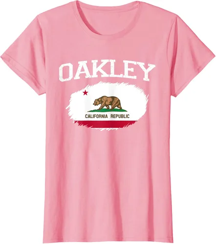 Vista 11 de OAKLEY CA CALIFORNIA Flag Vintage USA Sports Hombre Mujer Camiseta, Negro