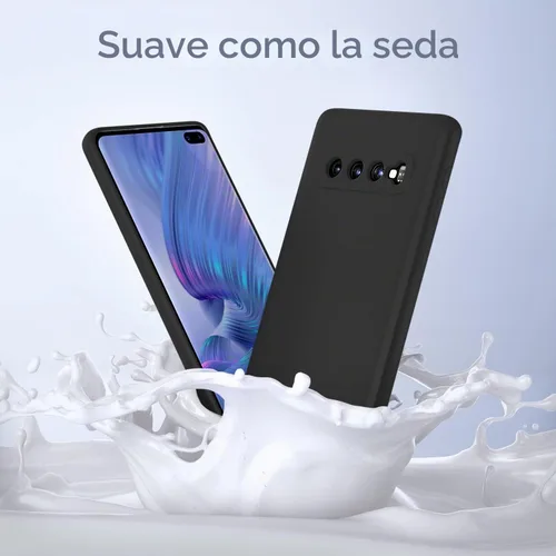 Vista 4 de Funda de silicona suave TPU para Galaxy S10 Plus, color negro