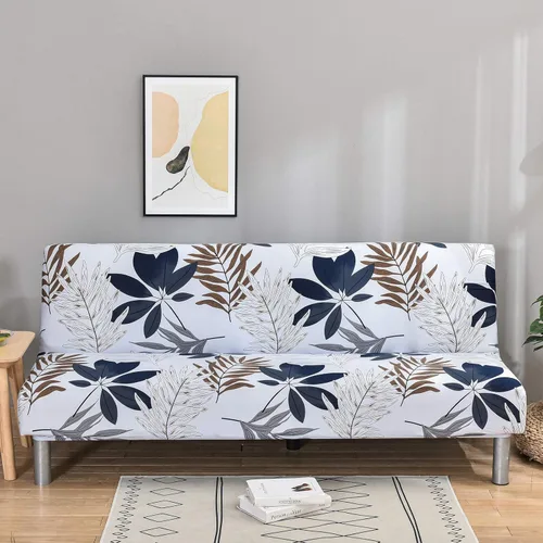 Vista 19 de ele ELEOPTION Funda de Sofá Cama sin Brazos Triangular Gris Funda Deslizable Elástica Fundas de Sofá Plegable Fundas de Sofá Fundas de Futón
