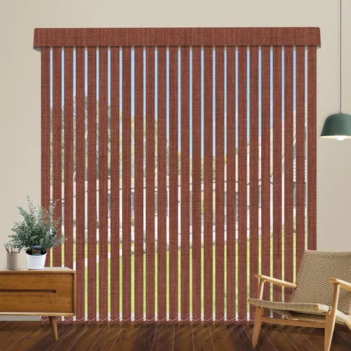 Vista 43 de Persianas verticales opacas sin cordón, persianas de tela con listones de 3.5 pulgadas, persianas verticales con protección UV, tamaño súper grande