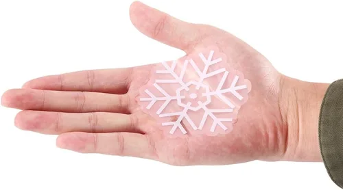Vista 7 de Decora 48 piezas de calcomanías de copo de nieve de Navidad para ventanas de vidrio, decoraciones de calcomanías de ventana para oficina