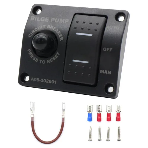 Vista 9 de Bomba de agua automática de 1100 GPH, bomba de sentina de 12 V, equipada con interruptor flotante interno, adecuada para submarinos, charcos