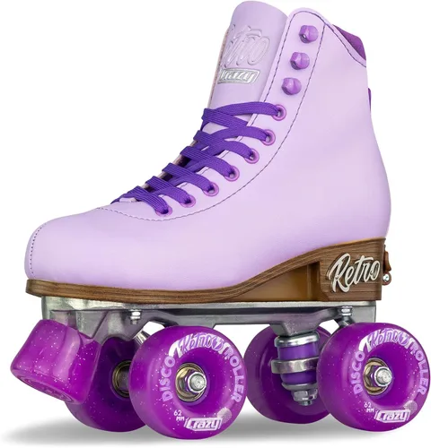 Vista 16 de Crazy Skates Retro Roller Skates Adjustable or Fixed Sizes Classic Quad Skates for Men, Women and Girls Negro (ajustable)