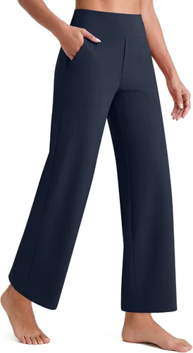 Vista 24 de G4Free EverGoing - Pantalones tobilleros de pierna ancha para mujeres Negro