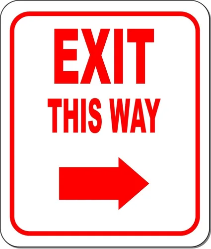 Vista 11 de Exit This Way - Señal de flecha izquierda - Señal de dirección para salida, letreros de aluminio para negocios, señalización de bar, cafetería